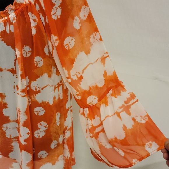 Forgotten Grace Women's Sheer Blouse - Size Large - Bell Sleeves - Picture 3 of 7